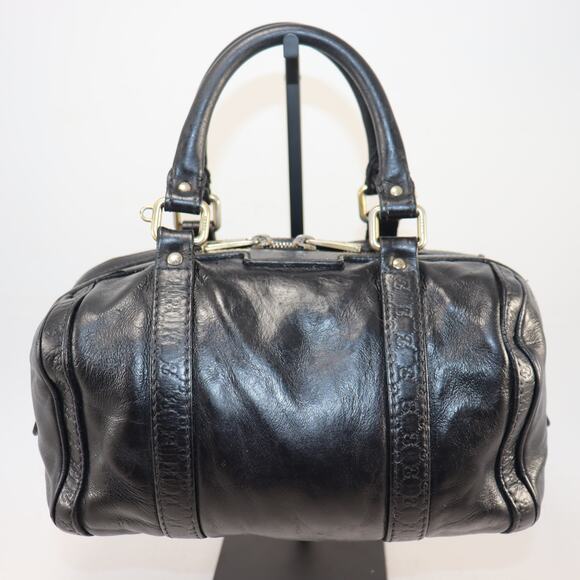 Vintage Gucci Black Leather Boston Bag – Style 268673 – Made in Italy - Picture 1 of 10